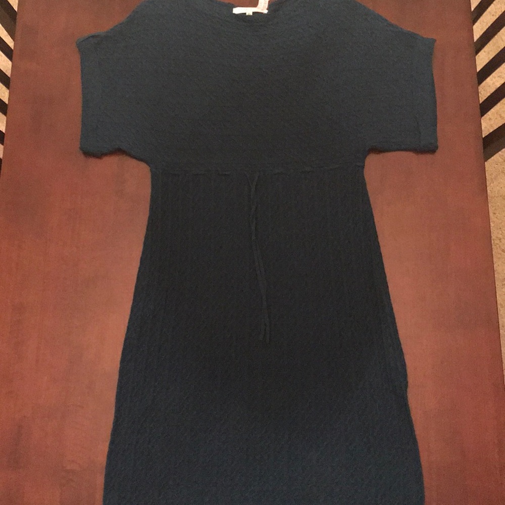 Teal sweater dress